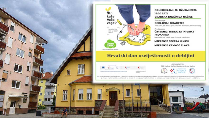 Hrvatski dan osviještenosti o debljini obilježit će se u Gradskoj knjižnici Našice stručnim predavanjima 01